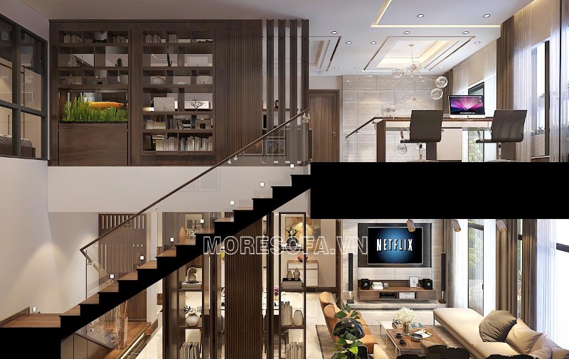 Bộ bàn ghế sofa góc phòng khách